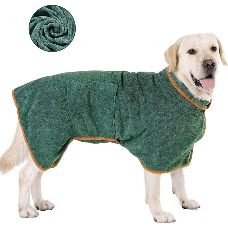 Quick Dry Dog Bathrobe Breathable Full Wrap Dogs