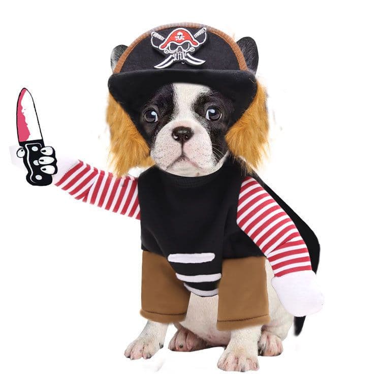 Pirate Pet Costume Dog Clothes Halloween L Polyester Pirate Killer Transformation L (suitable for pets weighing about 55kg), photo 1 of 5