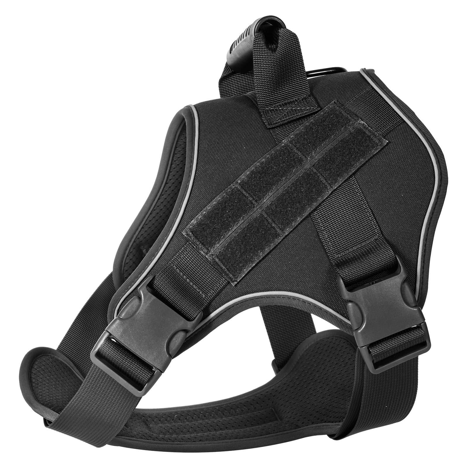 Black Professional Tactical No-Pull Dog Harness | Reflective Breathable Mesh Vest | Heavy Duty Training Gear with Control Handle, photo 1 of 3