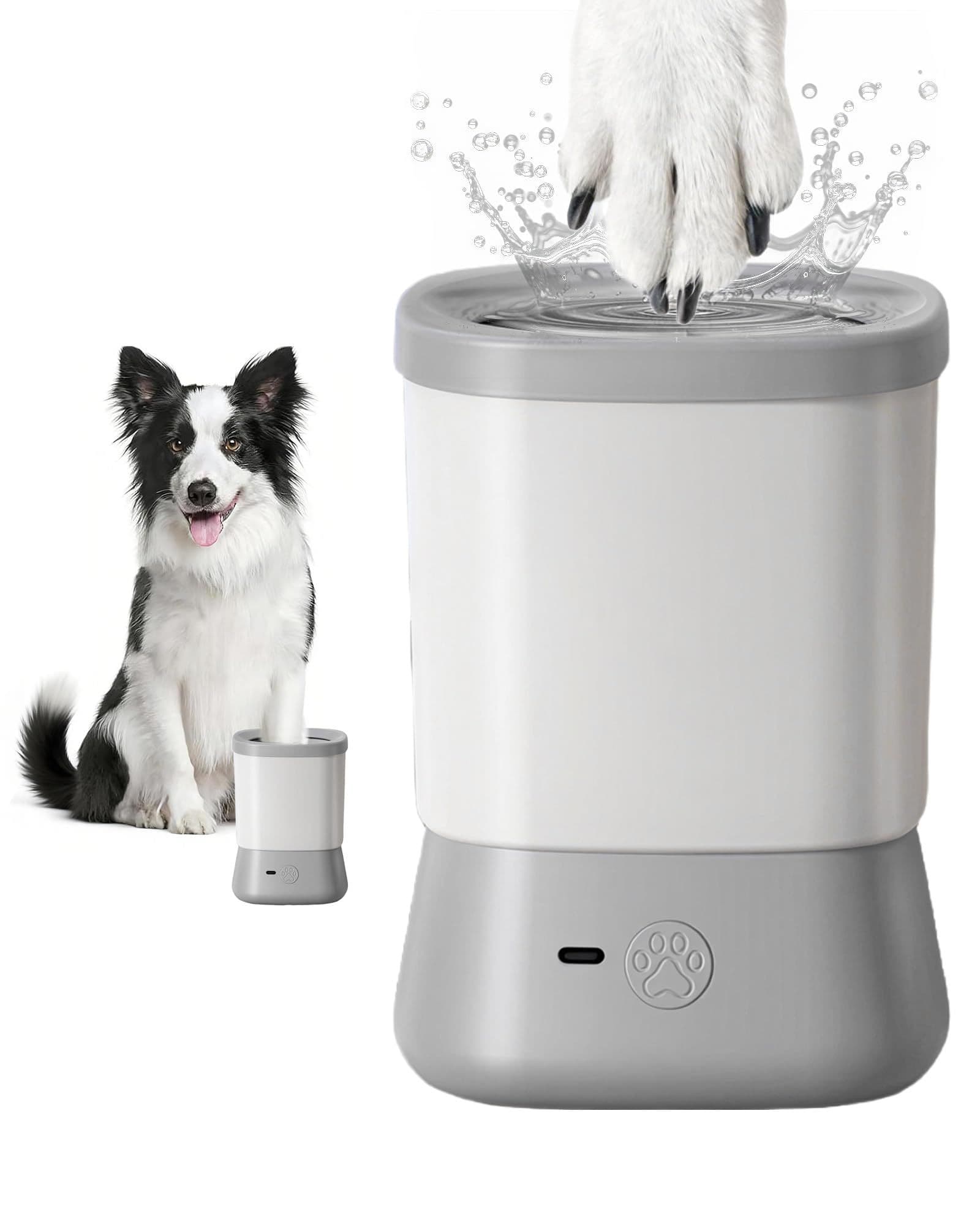 Electric Dog Paw Cleaner for Dogs,2 Speeds Automatic Dog Foot Paw Washer for Medium Large Cat Dog Pet