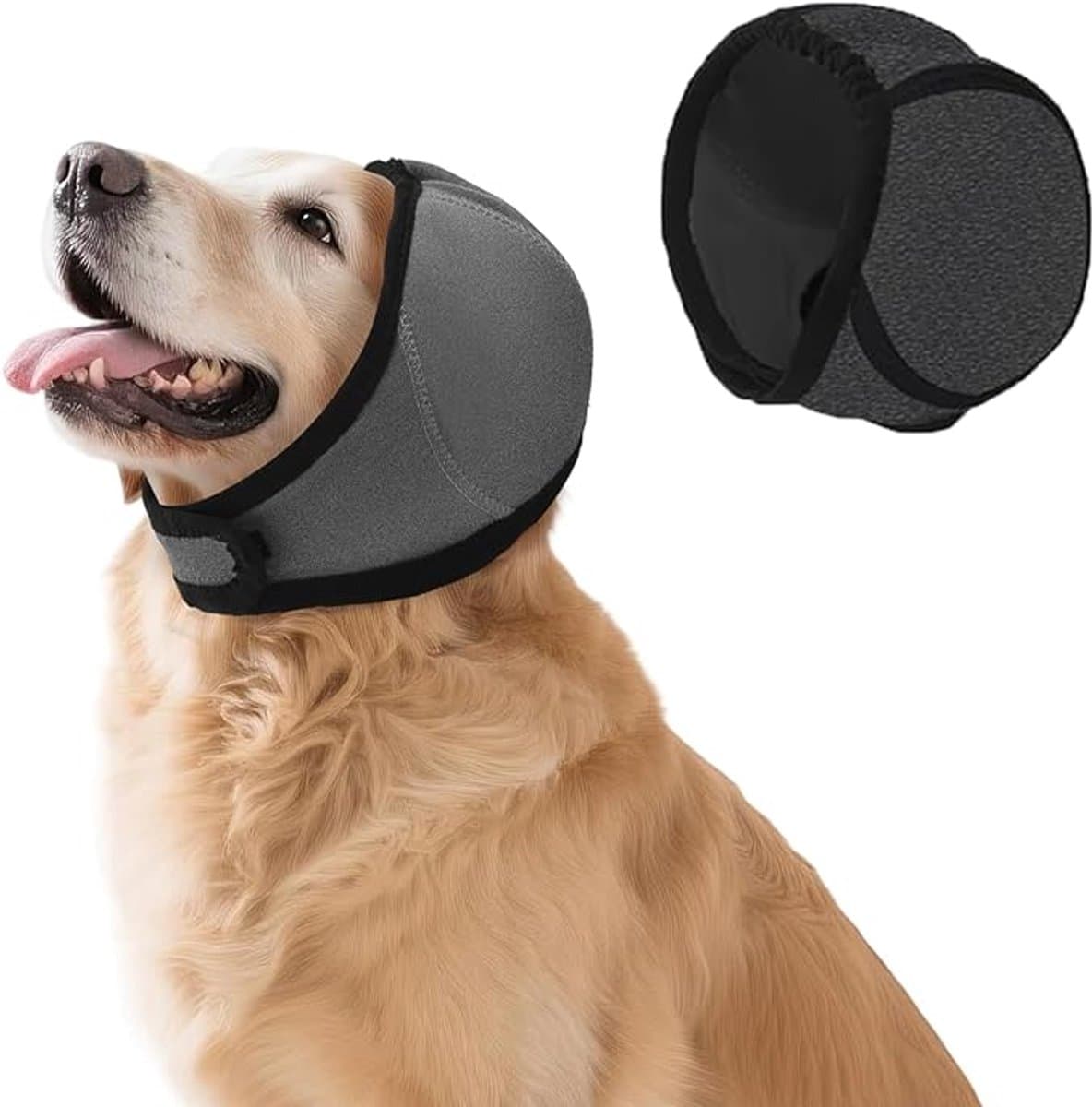 Dog Earmuffs - Dog Earmuffs - Noise-dampening Earmuffs - Comfortable Headband - Shockproof - Lightning Protection - Waterproof - L, photo 1 of 4