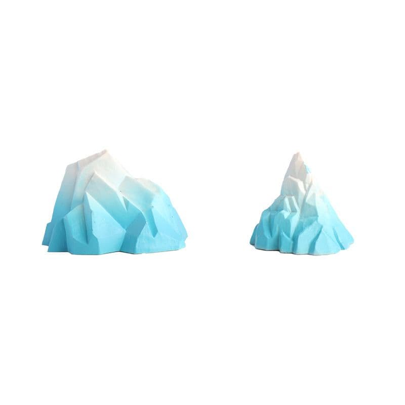 Aquarium Snow Mountain Decoration, Fish Tank Aquascape Iceberg, Glacier Landscape Decoration 2PCS,Blue-White, photo 1 of 5