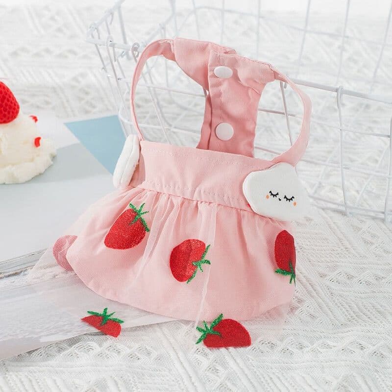 Pet Clothing Polyester Skirt Pretty Pet strawberry cloud style random