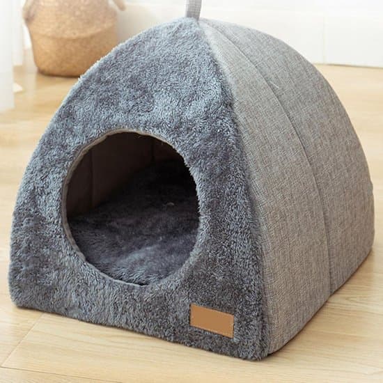 Tents Pet Bed - With Removable & Washable Cushion - Warm & Soft Fleece Fabric - For Cats & Small Dogs, photo 1 of 9
