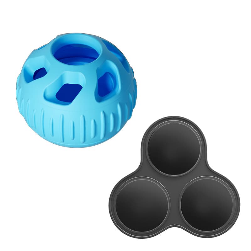 Ball and Mold Pet Treat Dispensing Ball and Molding Set - Silicone Dog Chew Toy for Teeth Cleaning and Boredom Relief