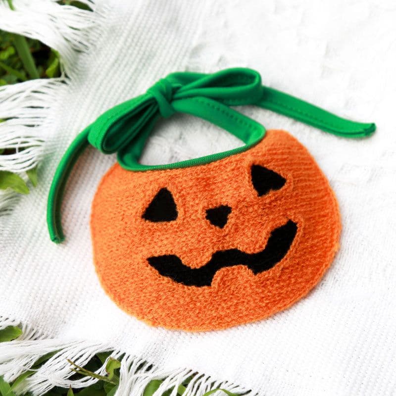 Pet Bandana Dog Cat Halloween Pumpkin Cartoon M (for pets up to 6.8 kg)