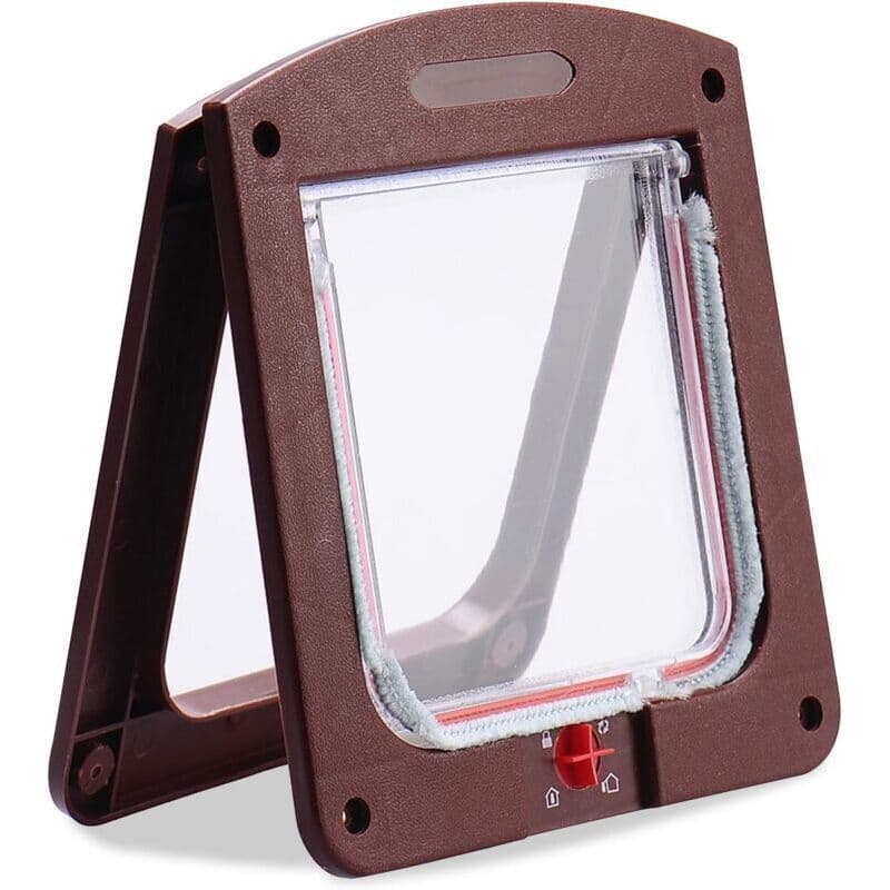 Cat Flap for Cats Dogs Small Cat Flap Door Microchip 4 Way Lockable Easy to Install, photo 1 of 4