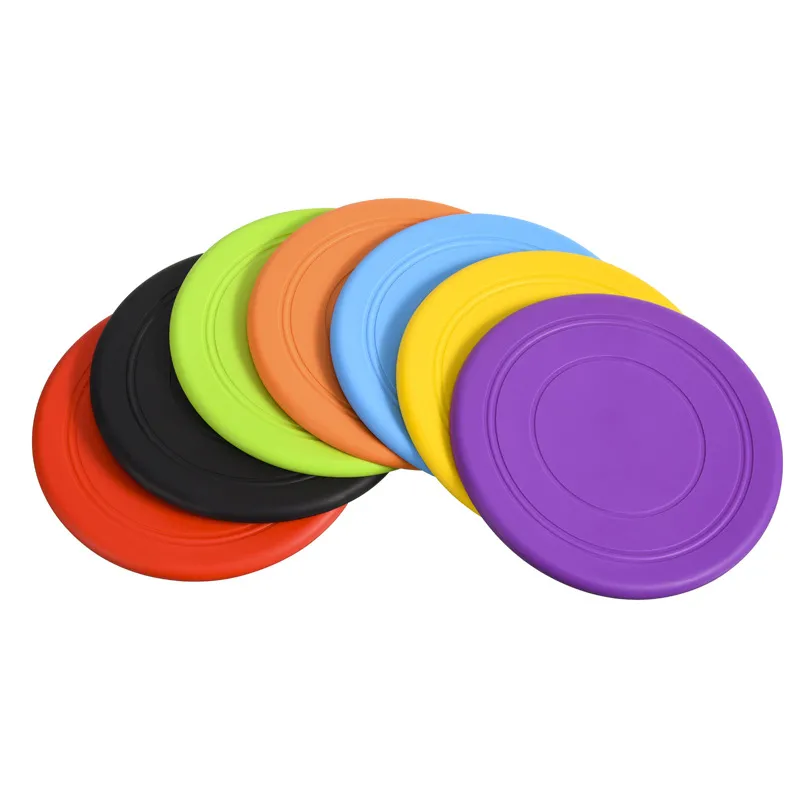 Seven-piece coloured set Soft Flying Disc Dog Toy - Durable & Gentle Rubber Frisbee for Interactive Fetch and Training, photo 1 of 4