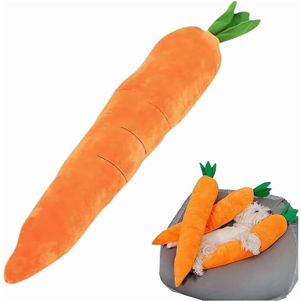 Giant Carrot Dog Toy, 75 cm Large Stuffed Carrot Design, Durable Plush Toy with Multi-Squeaks for Small Medium Large Dogs, Calming Games, photo 1 of 5