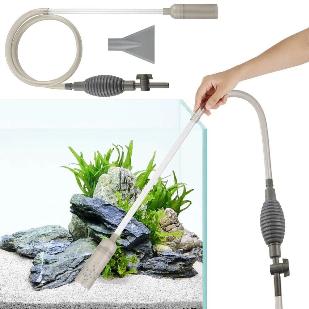 Fish Tank Water Changer, 3-In-1 Aquarium Siphon Vacuum with Big Airbag & Valve Switch, Fish Tank Vacuum Cleaner for Water Changing, Gravel, Sand & Algae Cleaning, 67, photo 1 of 5