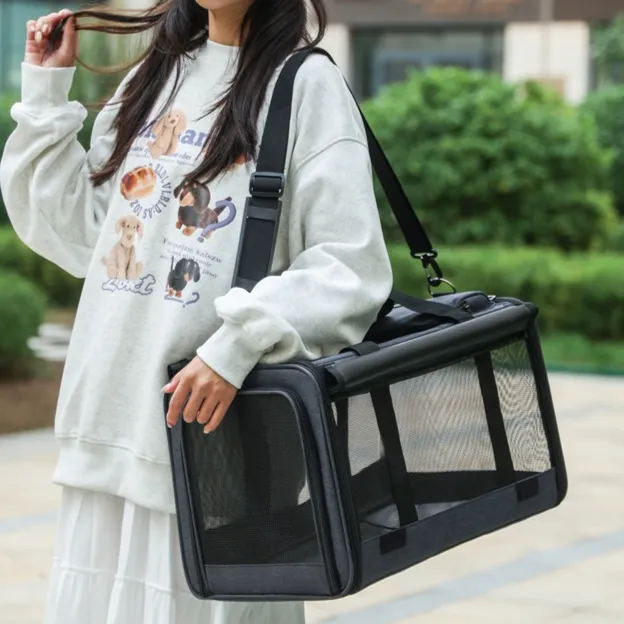 Multifunctional Pet Travel Bag: Large Capacity, Breathable, Portable, Handheld or Crossbody Pet Bag
