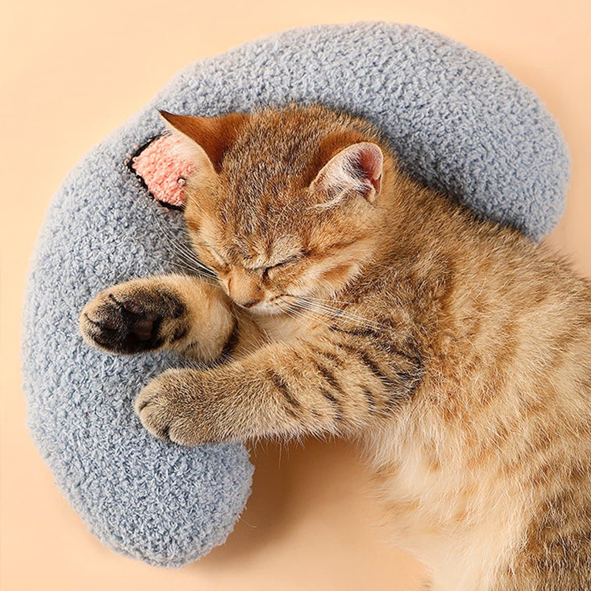 Pet Cushion - Soft Plush Pet Cushion - Cute Patterned Pet Mat - Comfortable Neck Support - Suitable for Cats and Dogs