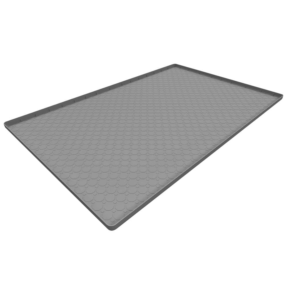 Pet Silicone Food Mat for Cat and Dog Waterproof, Pet Placemat with Rim for Food and Water Bowls, Dog Bowl Mat Pet Feeding Mat 86 x 56 x 1.8 cm, photo 1 of 5