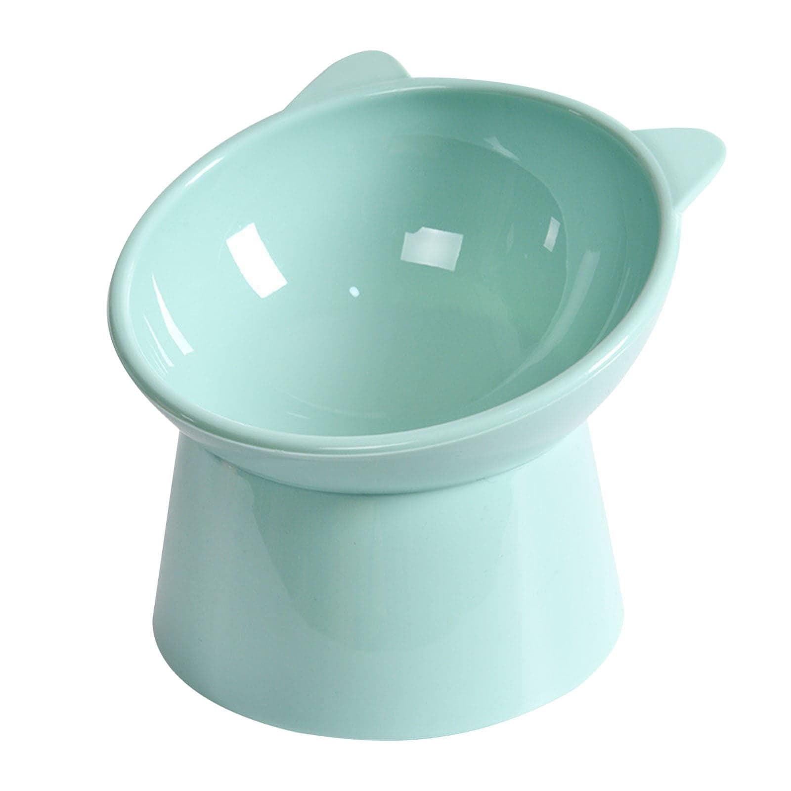 Raised Cat Food Bowl 15 Degrees Elevated Cat Bowls Anti Vomiting Tilted Raised Cat Food Bowl Plastic Slanted Stand Bowls for Pet Feeder, photo 1 of 10