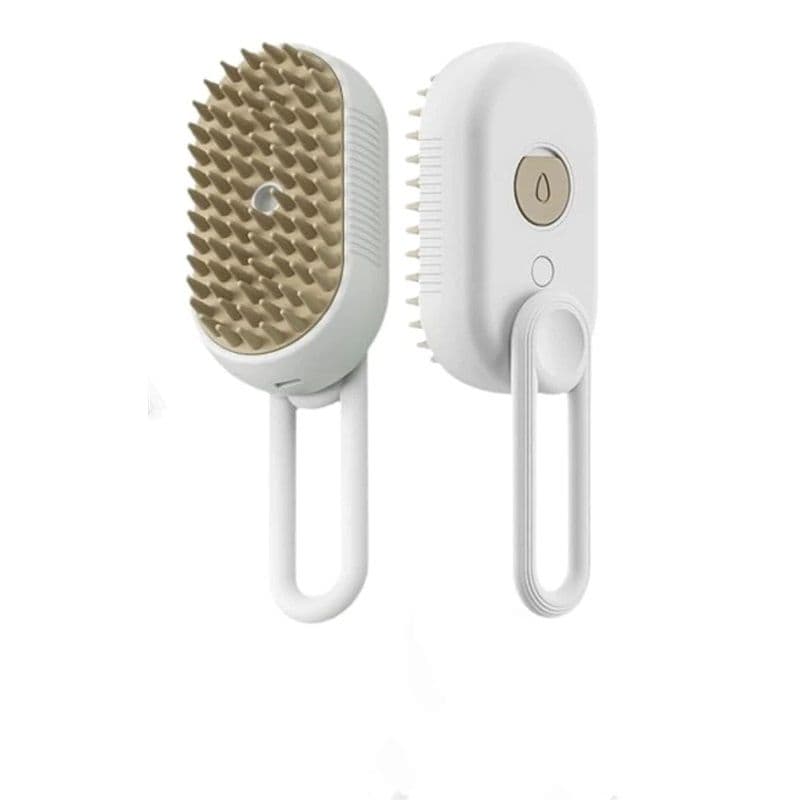 Pet Steam Groomer Comb 2pcs,3 in 1 Cat Steam Brush Pet Hair Steamy Brushes,Grooming Comb Tool for Pets Hair Removal with Steam for Massage Cleaning Shedding (White, ), photo 1 of 5