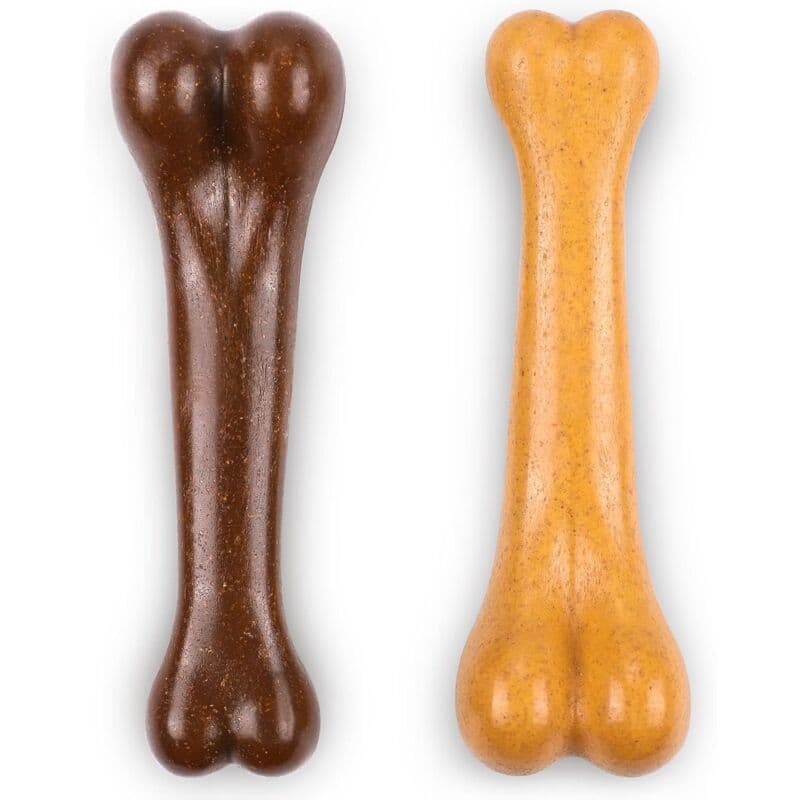 Indestructible Dog Toys, Dog Chew Bones, Light Beef And Bacon Flavor Dog Toys For Large Medium Dogs Dental Care Teeth, photo 1 of 4
