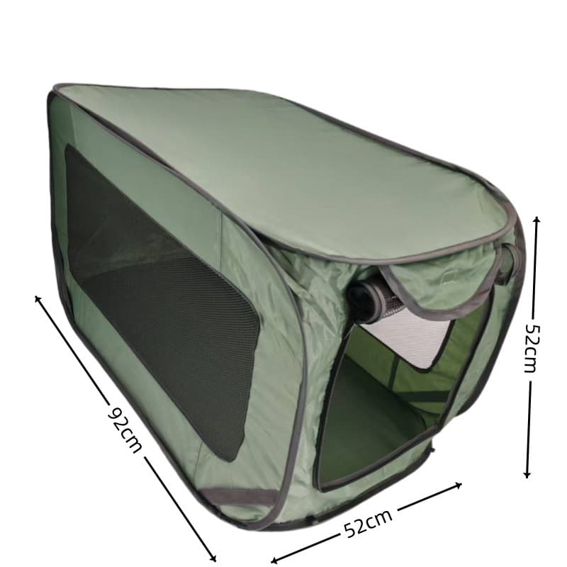Instant Pop-Up Foldable 4-Sided Pet Playpen & Car Crate - Breathable Scratch-Resistant Travel Kennel for Dogs & Cats (Open 92 x 52 x, Folded 34 x 34 x