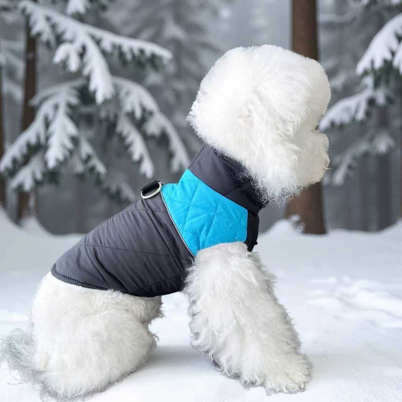 Winter Pet Dog Padded Vest with Waterproof Shell, Warm Fleece Lining, and Leash Attachment Ring for Outdoor Cold Weather Walks,), photo 1 of 10