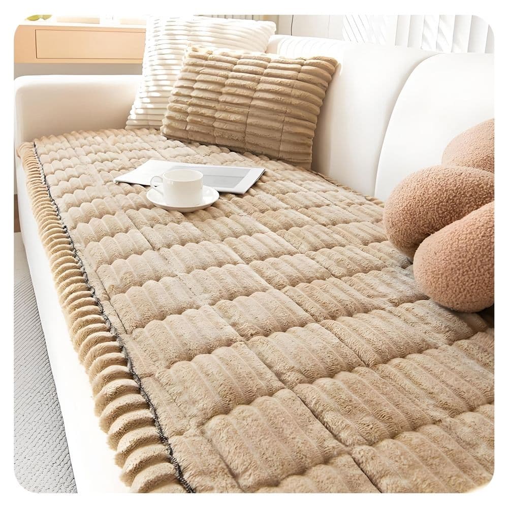 Thickened Corduroy Sofa Protector Non-Slip Couch Slipcover for Pets Soft and Durable Large Couch Cover Protective Cover for Sofa Dark Gray 70x150 cm, photo 1 of 5