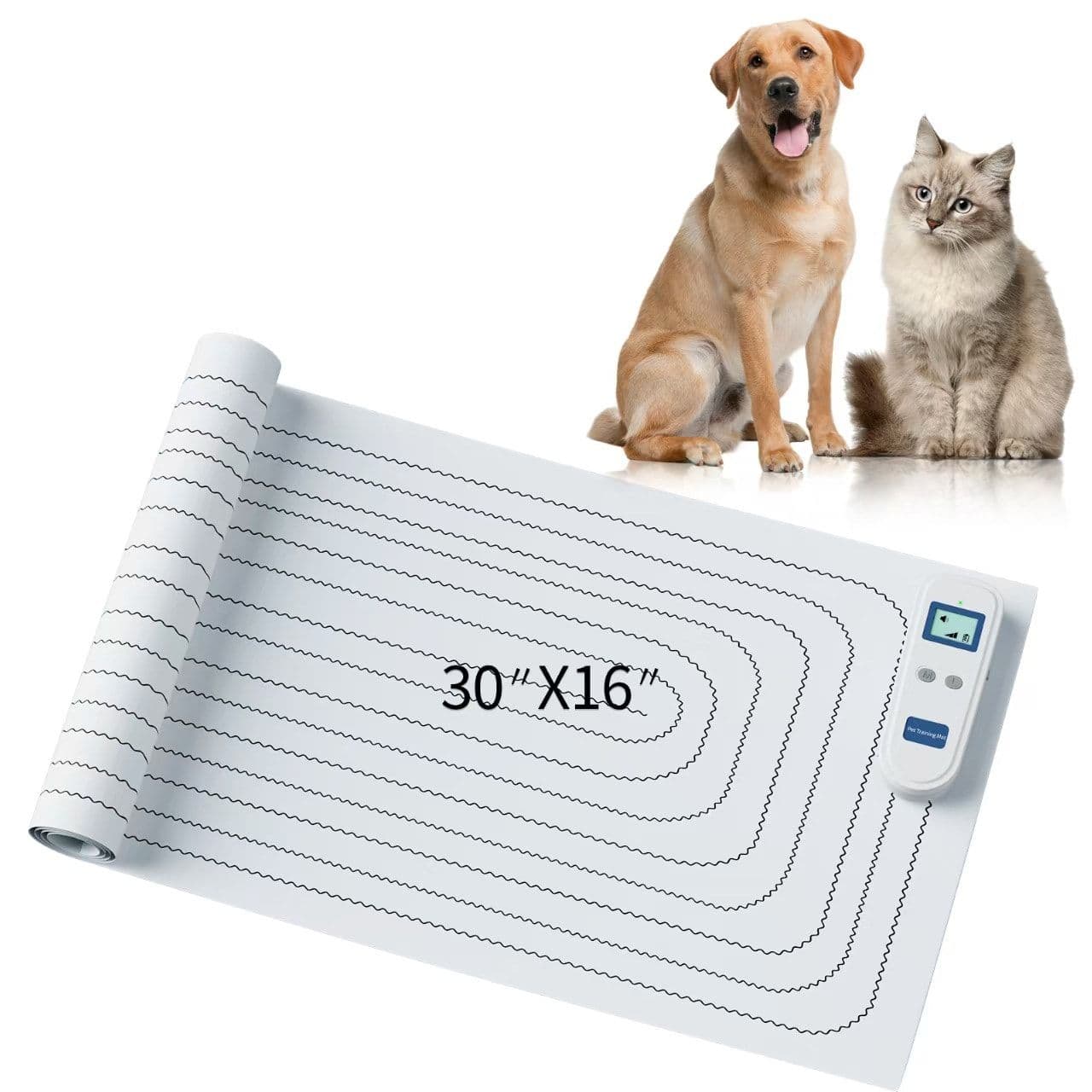 Static Pet Training Mat with Rechargeable Magnetic Controller for Cats and Dogs – Waterproof, Flexible, and Washable Indoor Deterrent Pad for Sofa, Bed, Couch, Kitchen Counter, and Doorway Area Restriction Training, photo 1 of 10