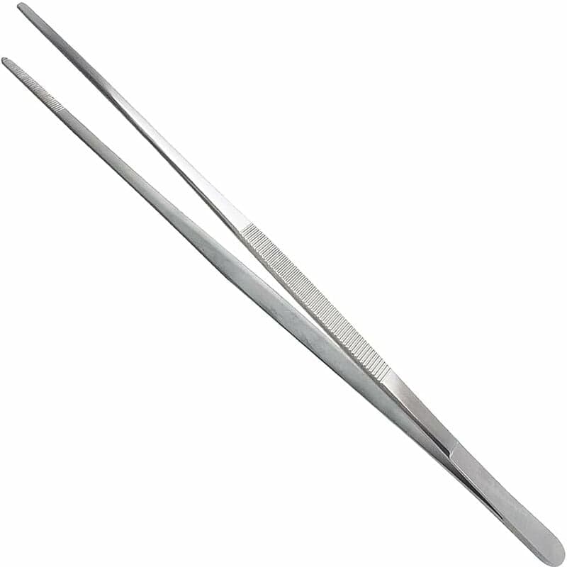 Extra 30cm Long Stainless Steel Tweezers with Precision Serrated End for Aquaristik, Gardening, Kitchen, Industrial Work and Use, photo 1 of 5