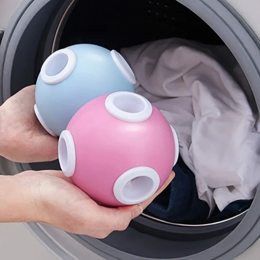 Two Reusable Laundry Balls, Pet Hair Catchers for Washer & Dryer, TPR+ABS Material, Tangle-Free Design for Dogs & Cats 2pcs/set Assorted, photo 1 of 5