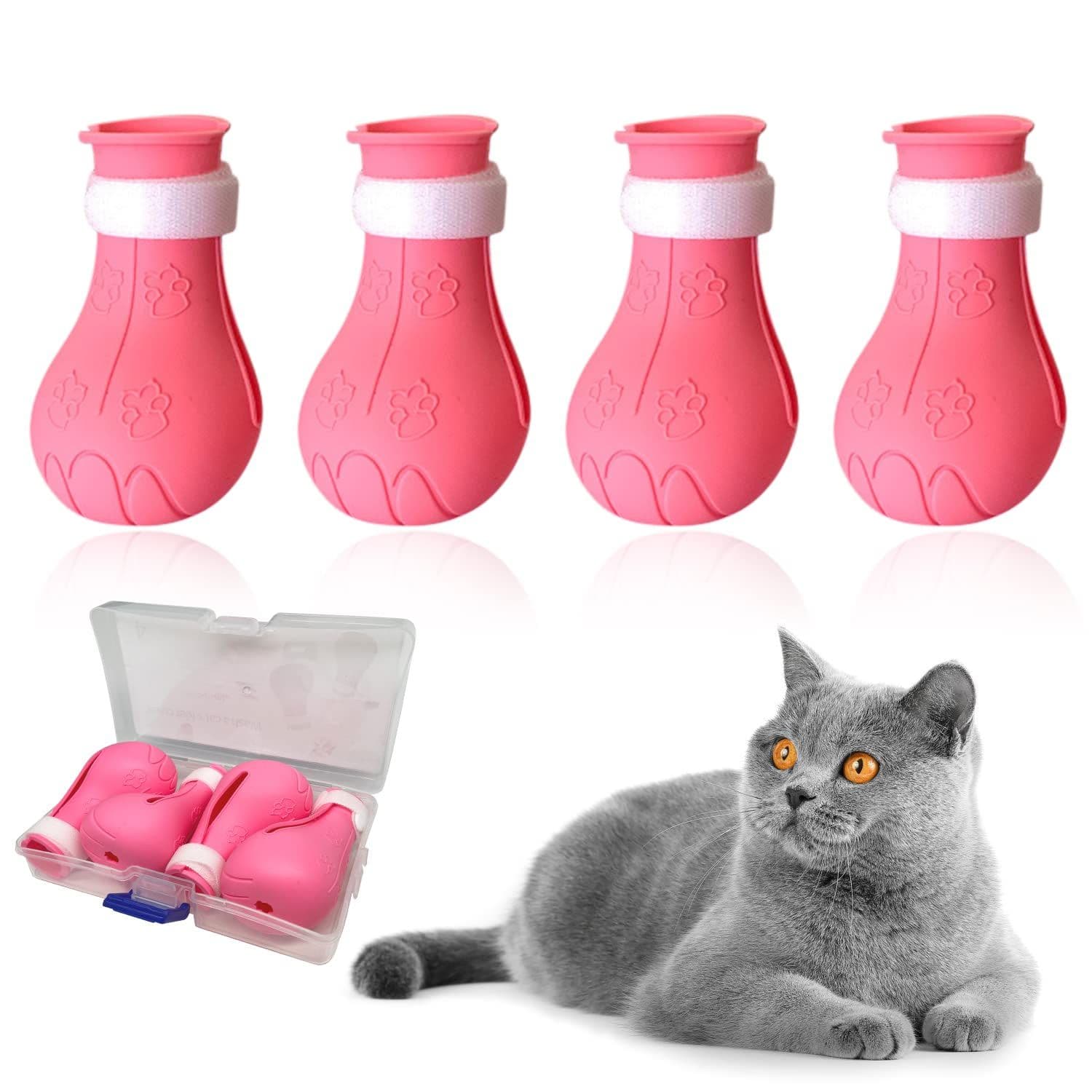 Cat Claw Covers Cat Boots for Cats Only, Cat Anti-Scratch Shoes Adjustable Prickly Anti-Off Shoes, Soft Silicone Cat Paw, photo 1 of 5