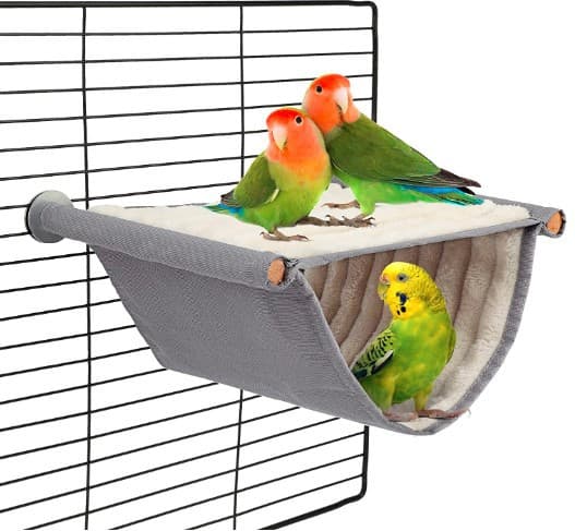 2-Pack Bird Hammock Bed for Parrots, Budgies, and Small Pets – Warm, Soft, Washable Hanging Nest with Easy Installation for Cage or Window Use