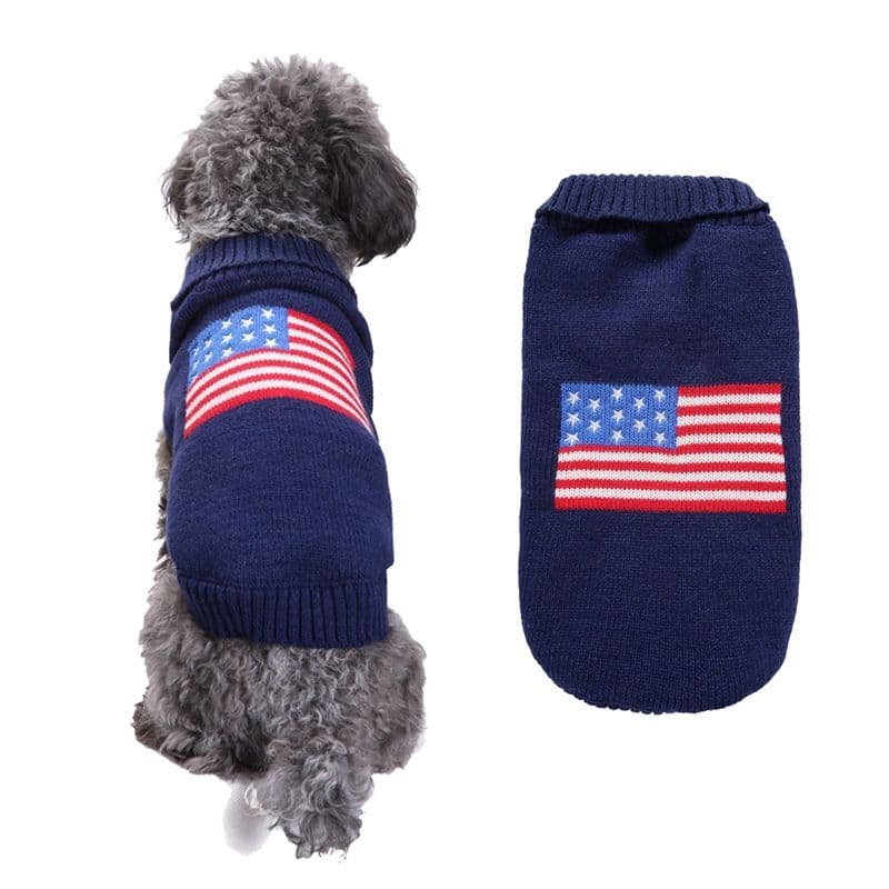 Dog Sweater Acrylic Knit Christmas European and American large lattice: Neck (cm): 38-44; Bust (cm): 50-58; Back length (cm): 36-40; Recommended pet weight (kg): 10.0 - Chao Brand Flag, photo 1 of 10