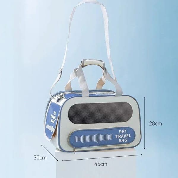 Large‑Capacity Pet Travel Carrier Bag, Portable Breathable Cat Dog Carrier, Crossbody Pet Handbag for Travel Car Trips, Pet Transport Bag