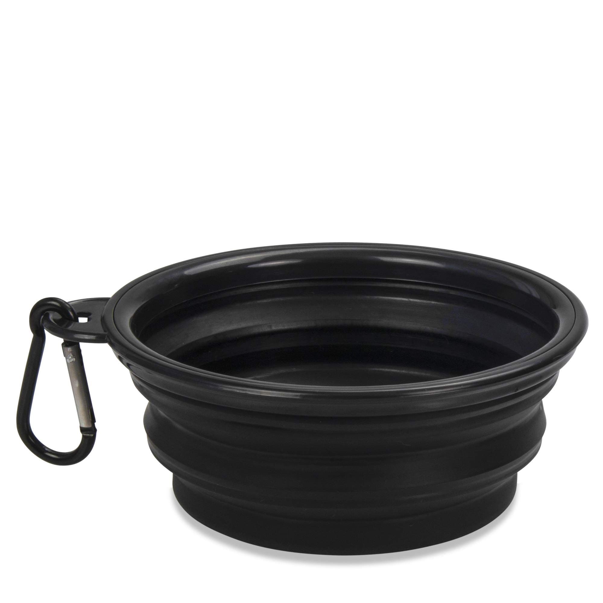 Portable Collapsible Dog Bowl for Water or Food Great Pet Travel Bowl in Multiple Sizes (Standard - 12oz, Black), photo 1 of 5