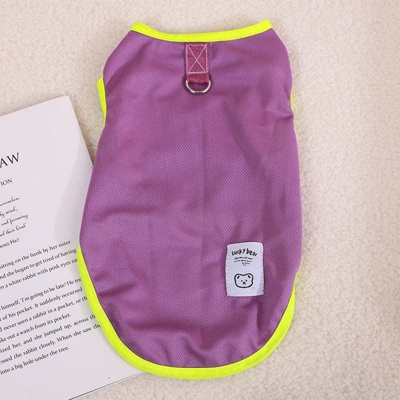 Dog Vest Breathable Summer Pet Clothing with Leash Clip