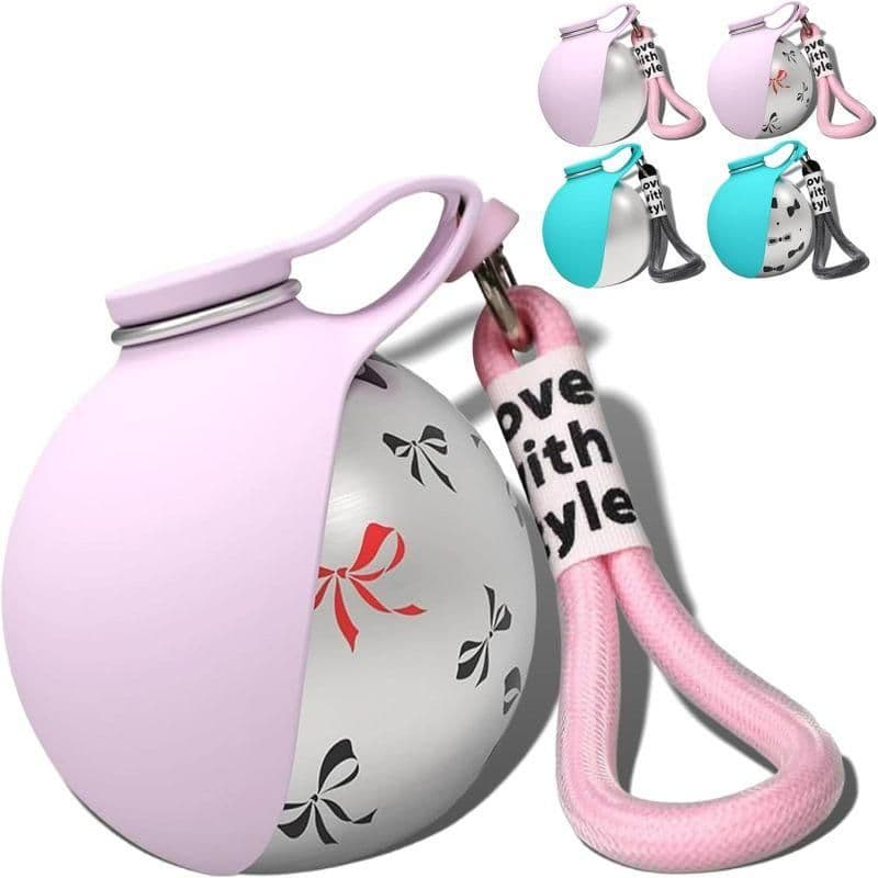 10oz Stainless Steel 2-in-1 Leakproof Dog Water Bottle with Bowl, Portable for Travel Walking Pink, photo 1 of 7