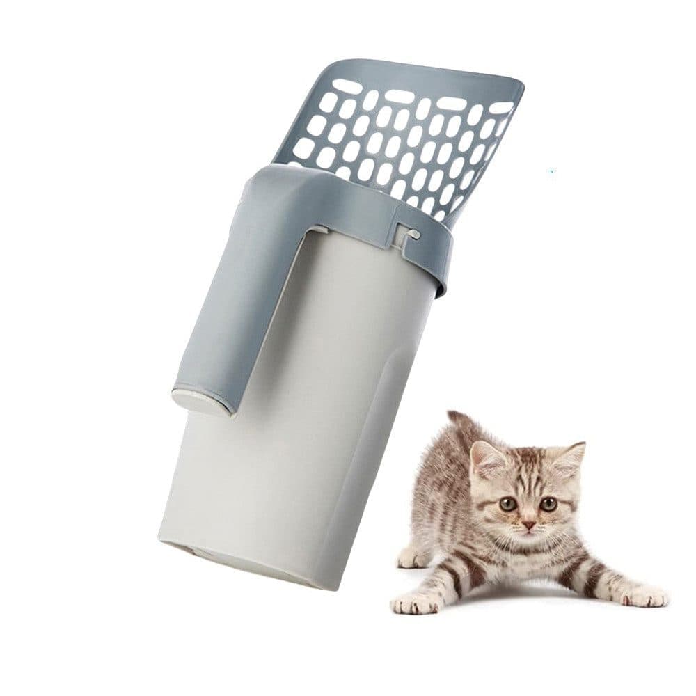 2-in-1 Litter Box Scoop with Holder and Waste Bags, Non-Slip Durable Pet Cleaning Tool, photo 1 of 9