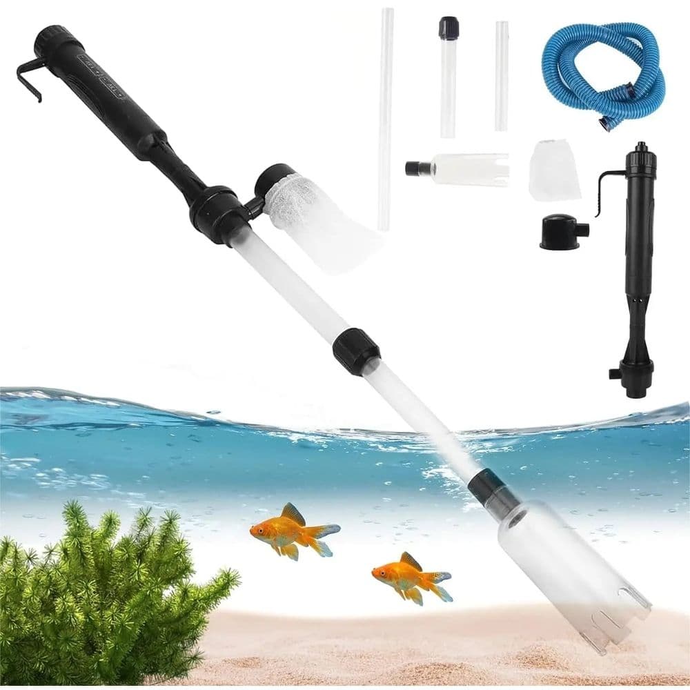 Electric Aquarium Gravel Cleaner Fish Tank Vacuum Gravel Cleaner,Water Changer with Air-Pressing Button Water Hose Controller for Sand Washing Feces, photo 1 of 5