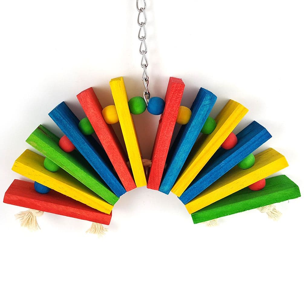 Bird Chew Toys - Parrot Cage Bite Toy Wooden Blocks Bird Parrot Toy for Small and Medium Cockatoos and Various Birds, photo 1 of 5