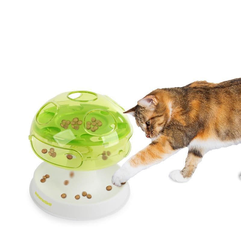 Interactive Mushroom Cat Puzzle Toy for Slow Feeding and Mental Stimulation – Treat Dispensing, Adjustable Difficulty, Non-Toxic, Easy-Clean, Anti-Slip Base for Indoor Play and Boredom Relief (Green), photo 1 of 10