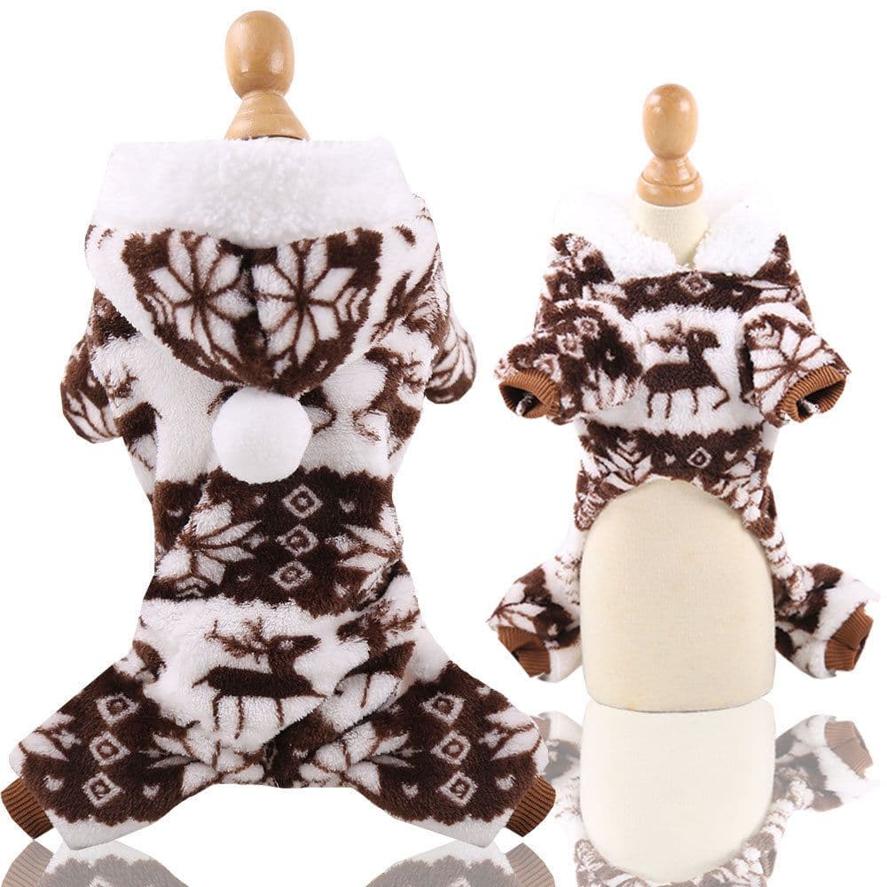 Shine Coral Fleece 4-Leg Pet Clothing for Small Dogs