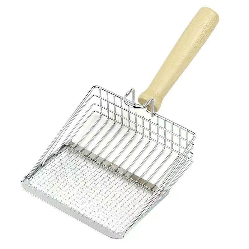 Fine Mesh Metal Cat Litter Scoop - Durable Non-Stick Aluminum Litter Shovel with Small Holes for Clumping Litter - Easy Clean Polished Surface - Silver, photo 1 of 3