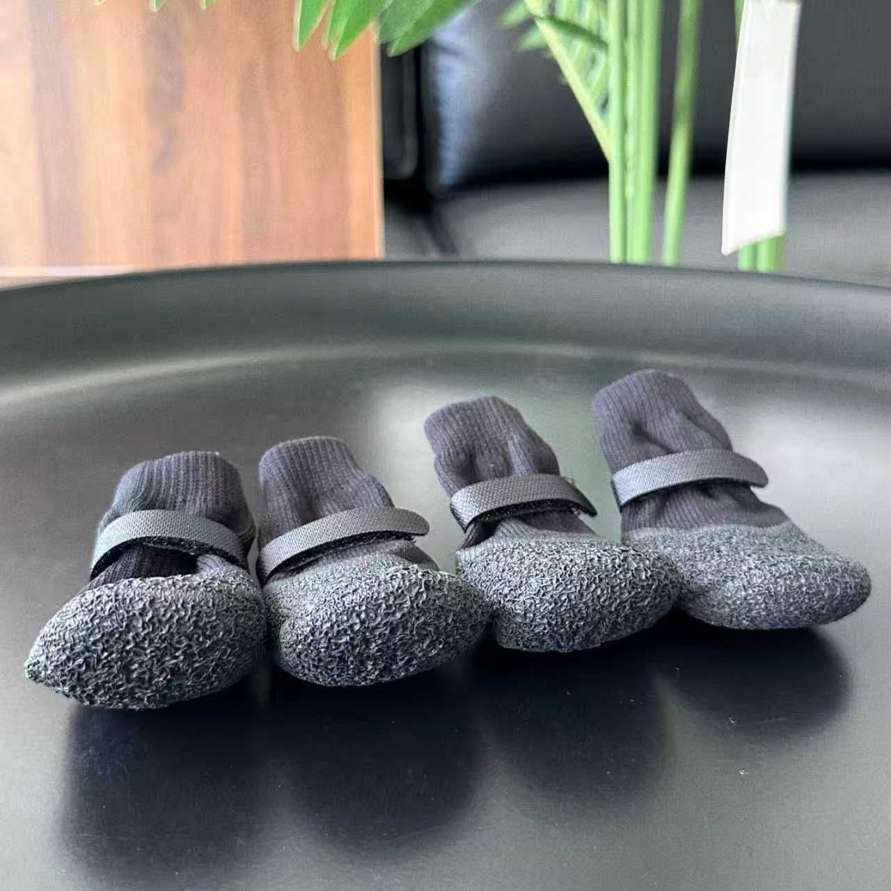 Dog Shoes Waterproof Non Slip PVC Breathable small size comes with 4 straps