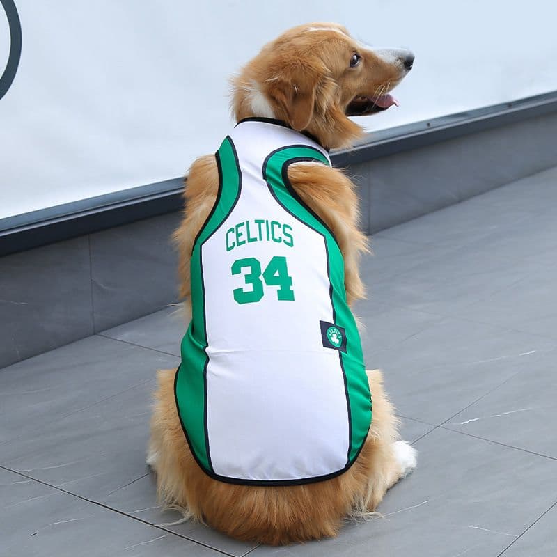 Pet Vest Dog Cat Soccer Jersey Polyester - White Green 34 Celtic, photo 1 of 10
