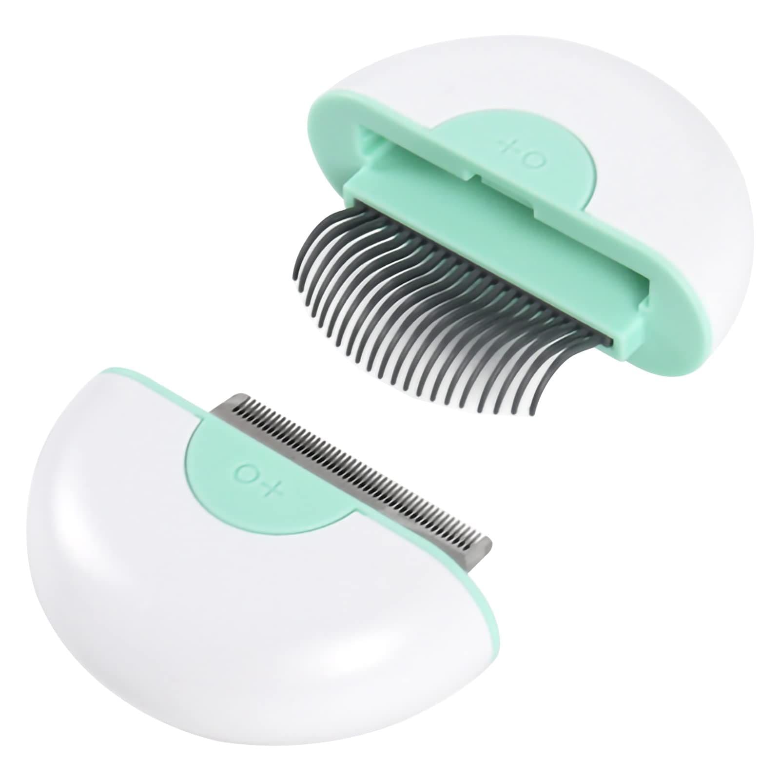 2-In-1 Cat Brush Set Pet Hair Removal Shedding and Grooming Comb for Short Haired Cats Stainless Steel Needle Portable, photo 1 of 5