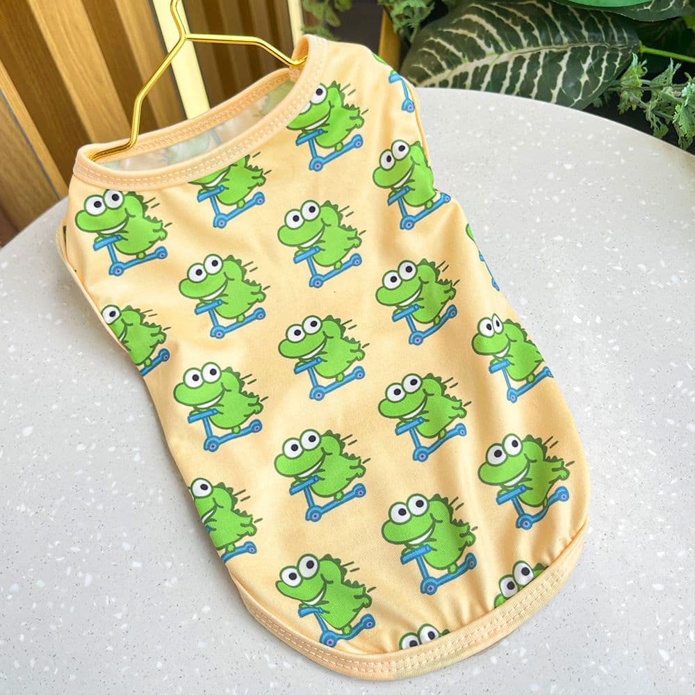 Pet Soccer Jersey Vest Dog Cat Sport Wear - . 039Q Green Crocodile Vest
