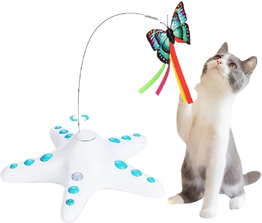 Starfish Butterfly Cat Teaser Toys