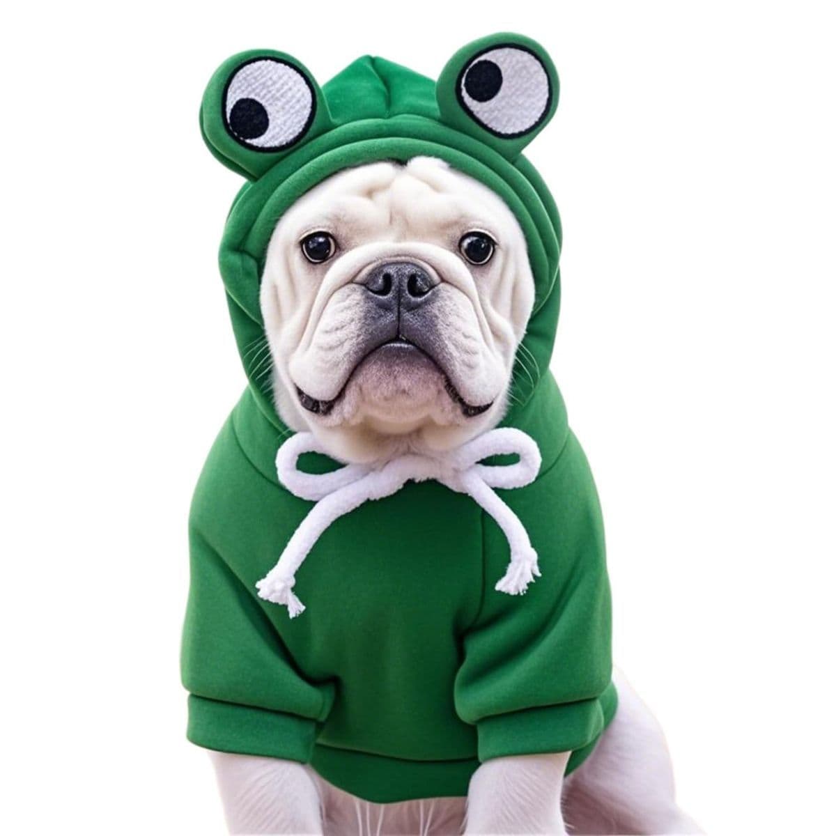 Dog Hoodie Frog-Themed Autumn Winter Pet Clothing Small Medium Dogs Soft