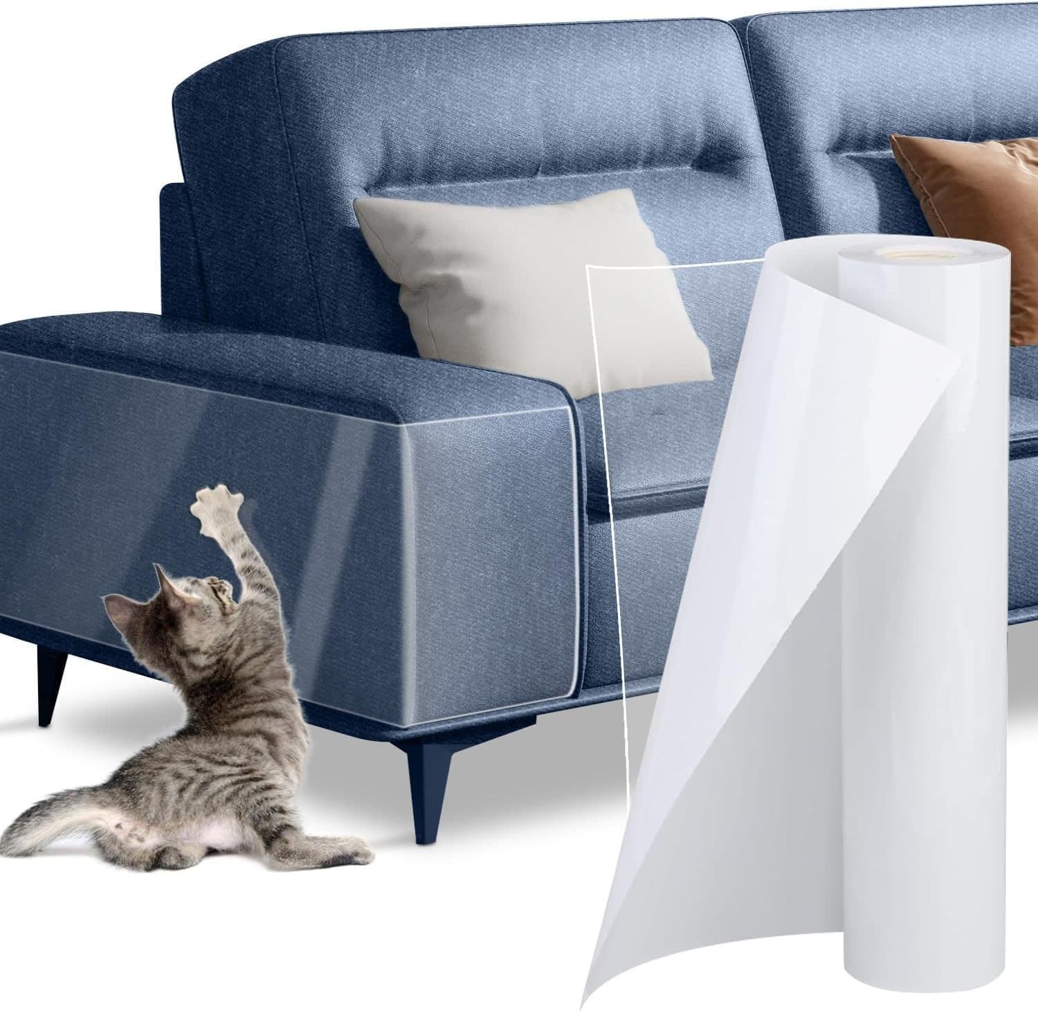 PVC Anti-Scratch Protective Film Self-Adhesive Cut-to-Size Pet Furniture Guard, photo 1 of 7