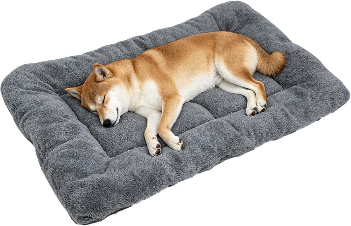 Pet Bed Mat Soft Fleece Pet Bed Dog And Cat Cushion Quilted Pet Bed - Gray, photo 1 of 10