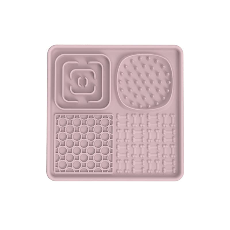 Dog Lick Mat Pink Square Food Bowl, photo 1 of 5