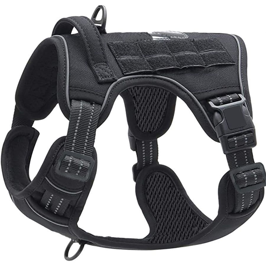 Professional Adjustable Tactical Dog Mesh Harness - Reflective No-Pull Pet Vest with Control Handle