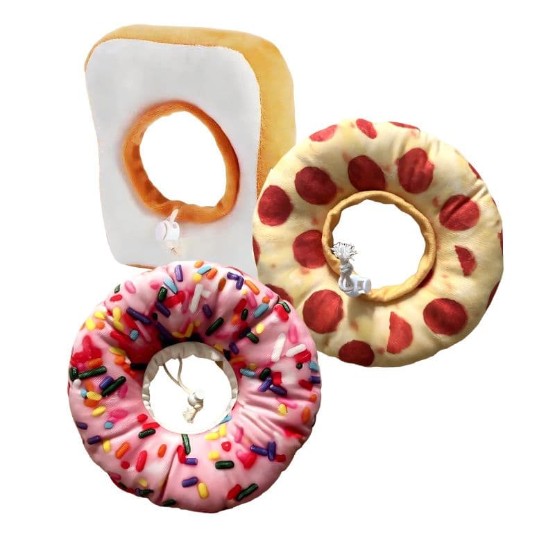 Amoor Pet Elizabethan Collars Pizza Donut Toast Dessert three-piece set